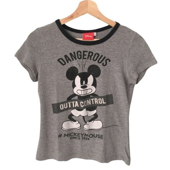 Disney Dangerous Outta Control Mickey Mouse Tee in Junior Size 16 - Picture 1 of 6